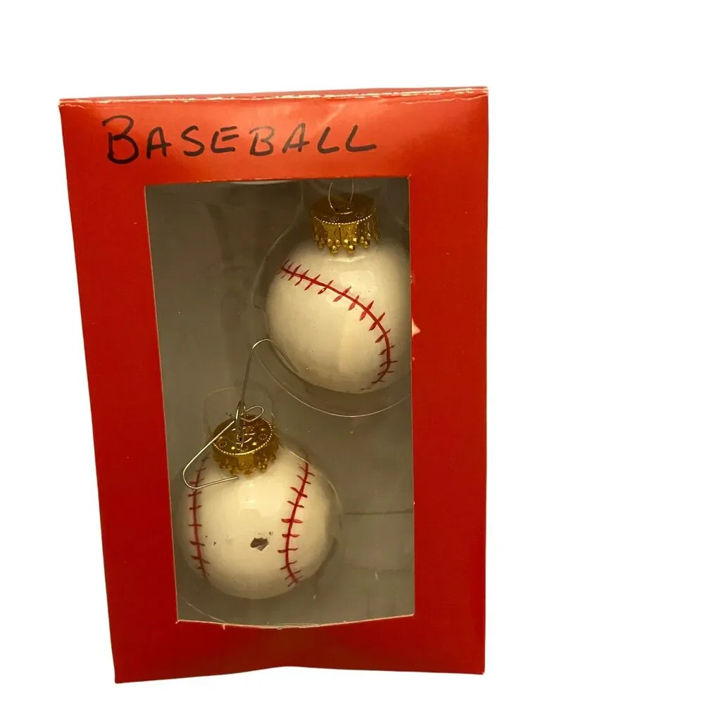 #4059 Baseball Christmas ornaments 1 1/4 inch